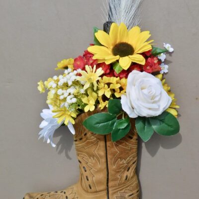 Floral Cowboy Boot Décor