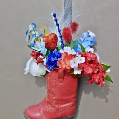 Floral Cowboy Boot Décor