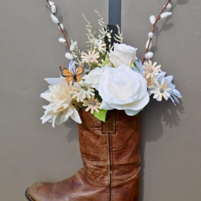 Floral Cowboy Boot Décor