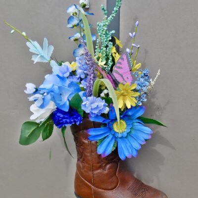 Floral Cowboy Boot Décor