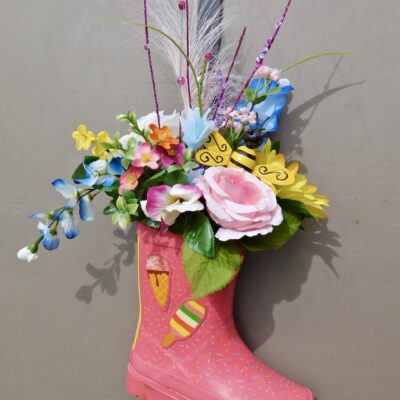 Floral Rainboot Door Décor