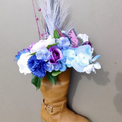 Floral Cowboy Boot Décor