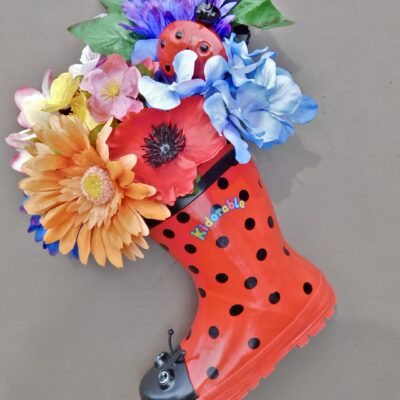 Floral Rainboot Door Décor