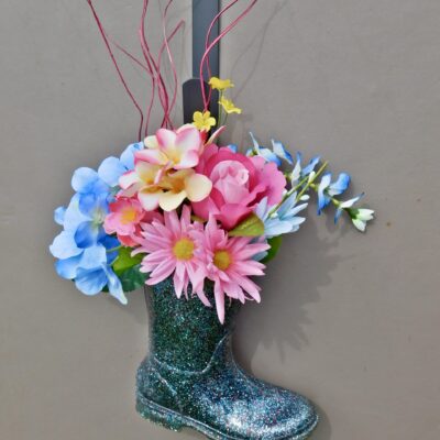 Floral Rainboot Door Décor
