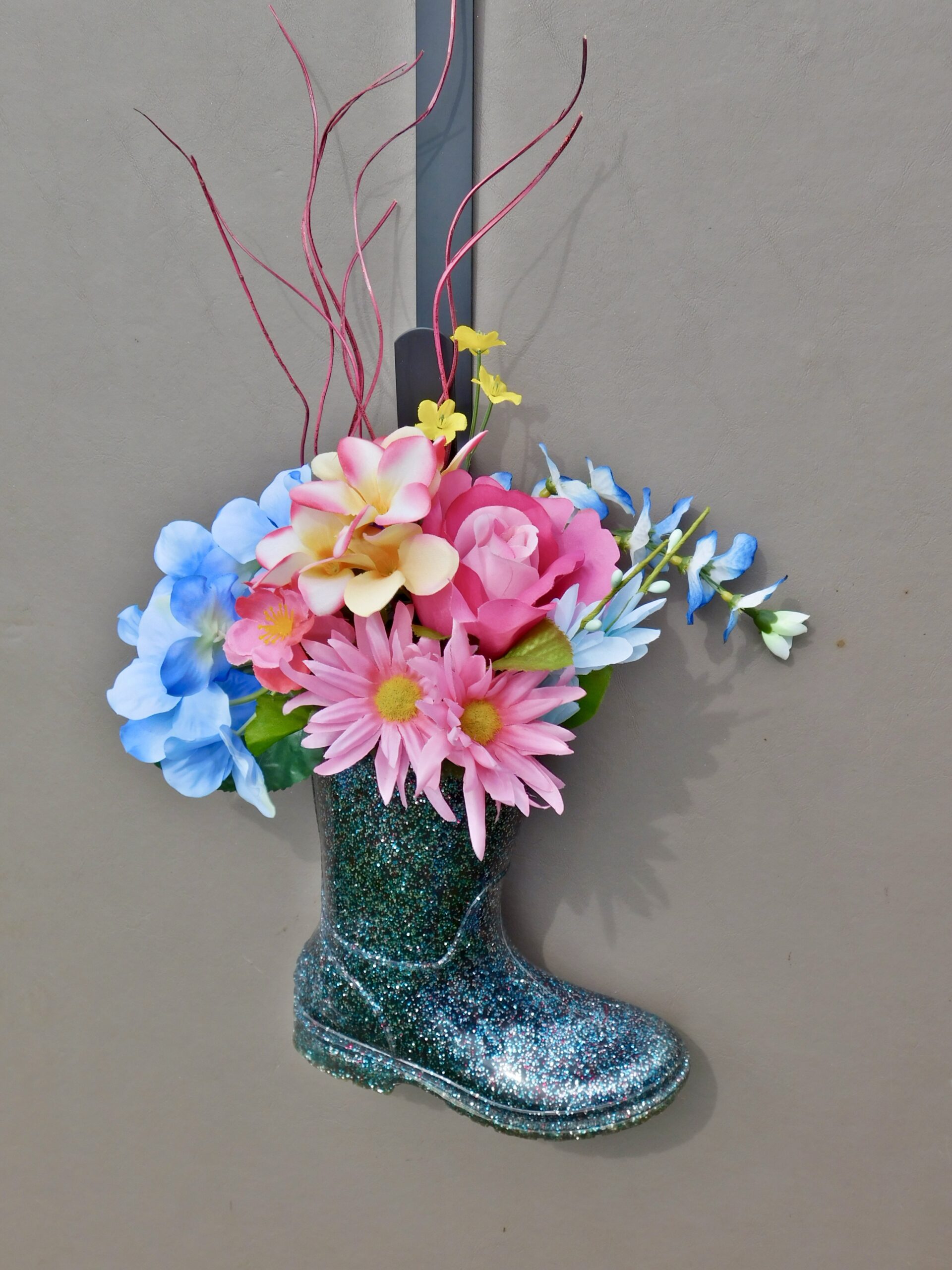 Floral Rainboot Door Décor