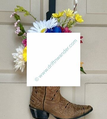 Floral Cowboy Boot Décor