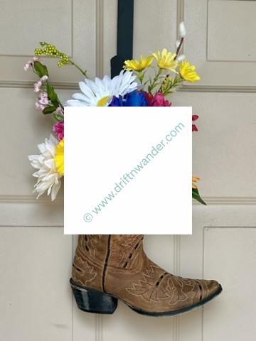 Floral Cowboy Boot Décor