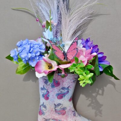 Floral Rainboot Door Décor