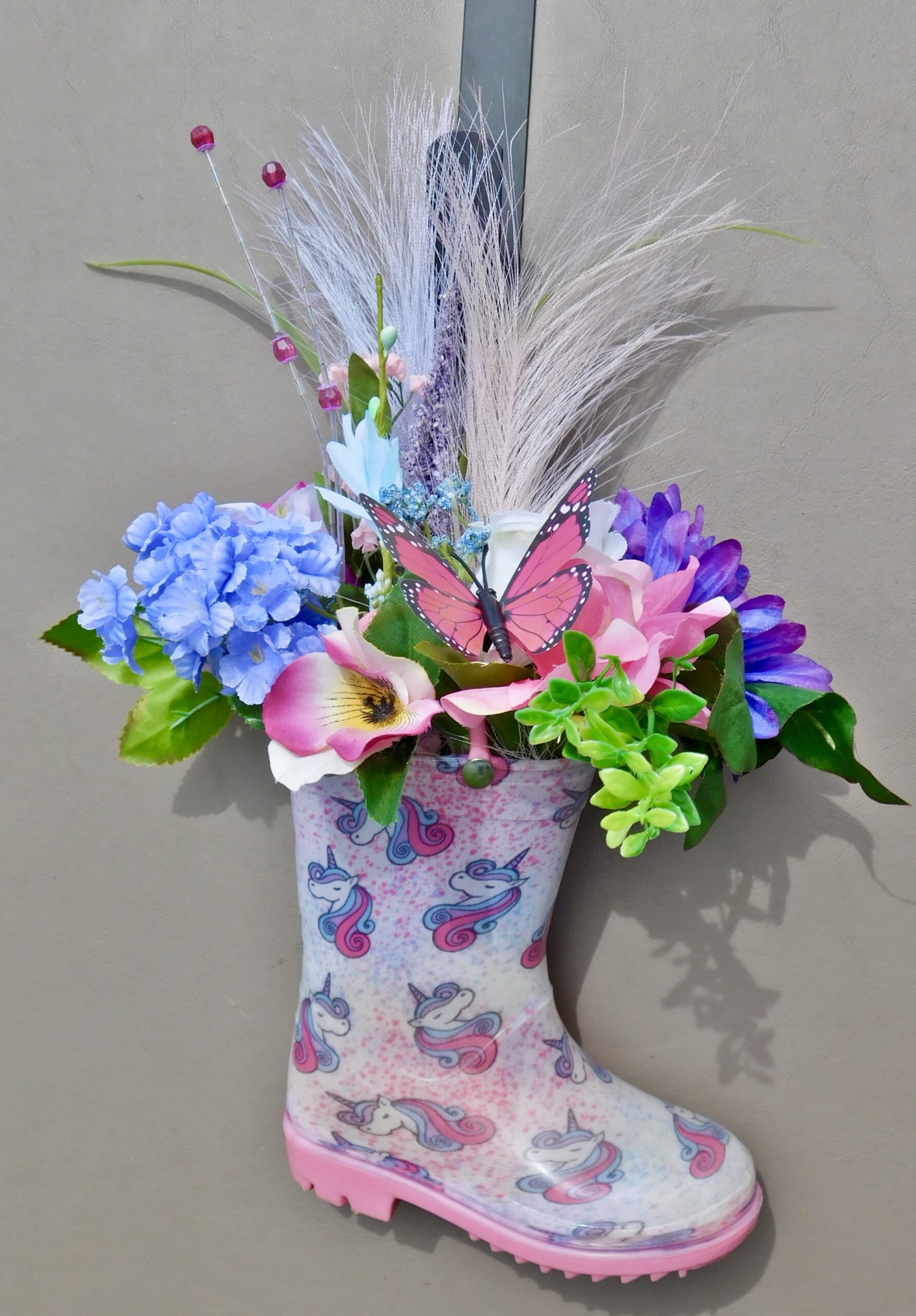 Floral Rainboot Door Décor
