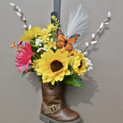 Floral Cowboy Boot Décor