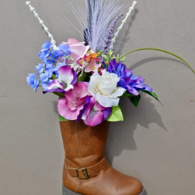 Floral Cowboy Boot Décor