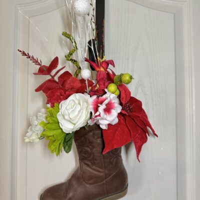Floral Cowboy Boot Décor