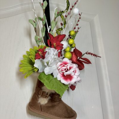 Floral Cowboy Boot Décor