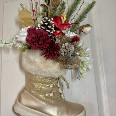 Floral Cowboy Boot Décor