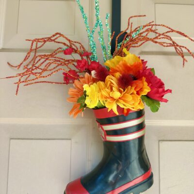 Floral Rainboot Door Décor