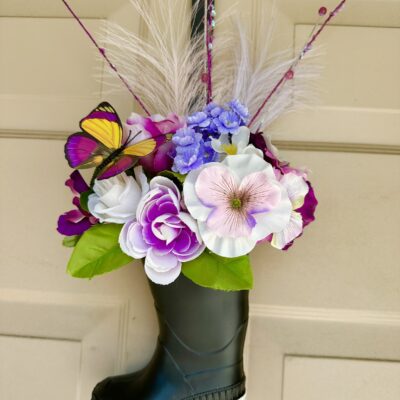 Floral Rainboot Door Décor
