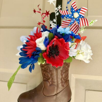 Floral Cowboy Boot Décor