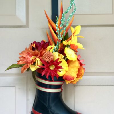 Floral Rainboot Door Décor
