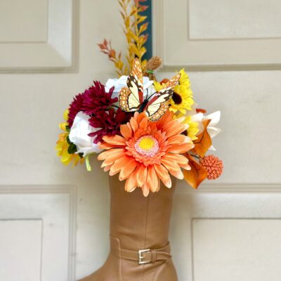 Floral Cowboy Boot Décor