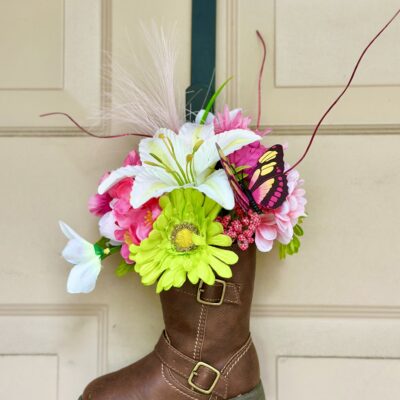 Floral Cowboy Boot Décor
