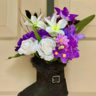 Floral Cowboy Boot Décor